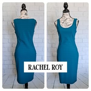 Rachel Roy sexy teal dress